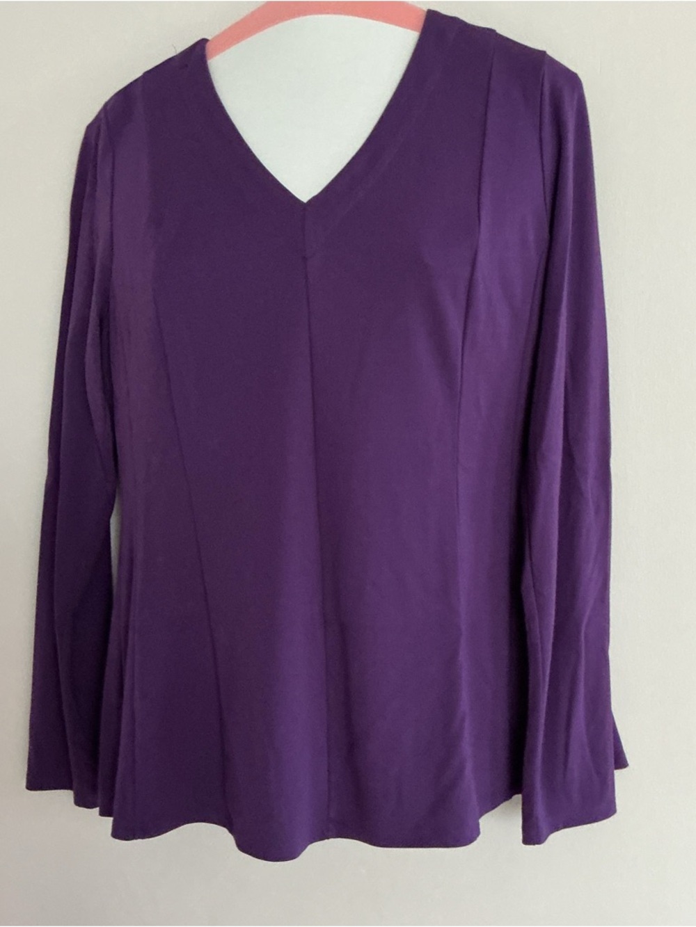 J Jill long sleeved, top, purple, med
